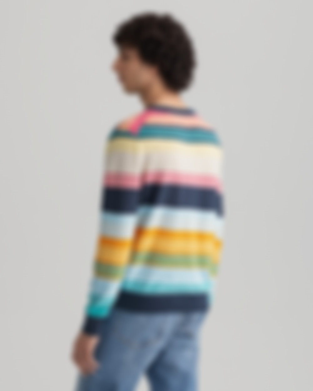 D2. COTTON LINEN STRIPED C-NECK