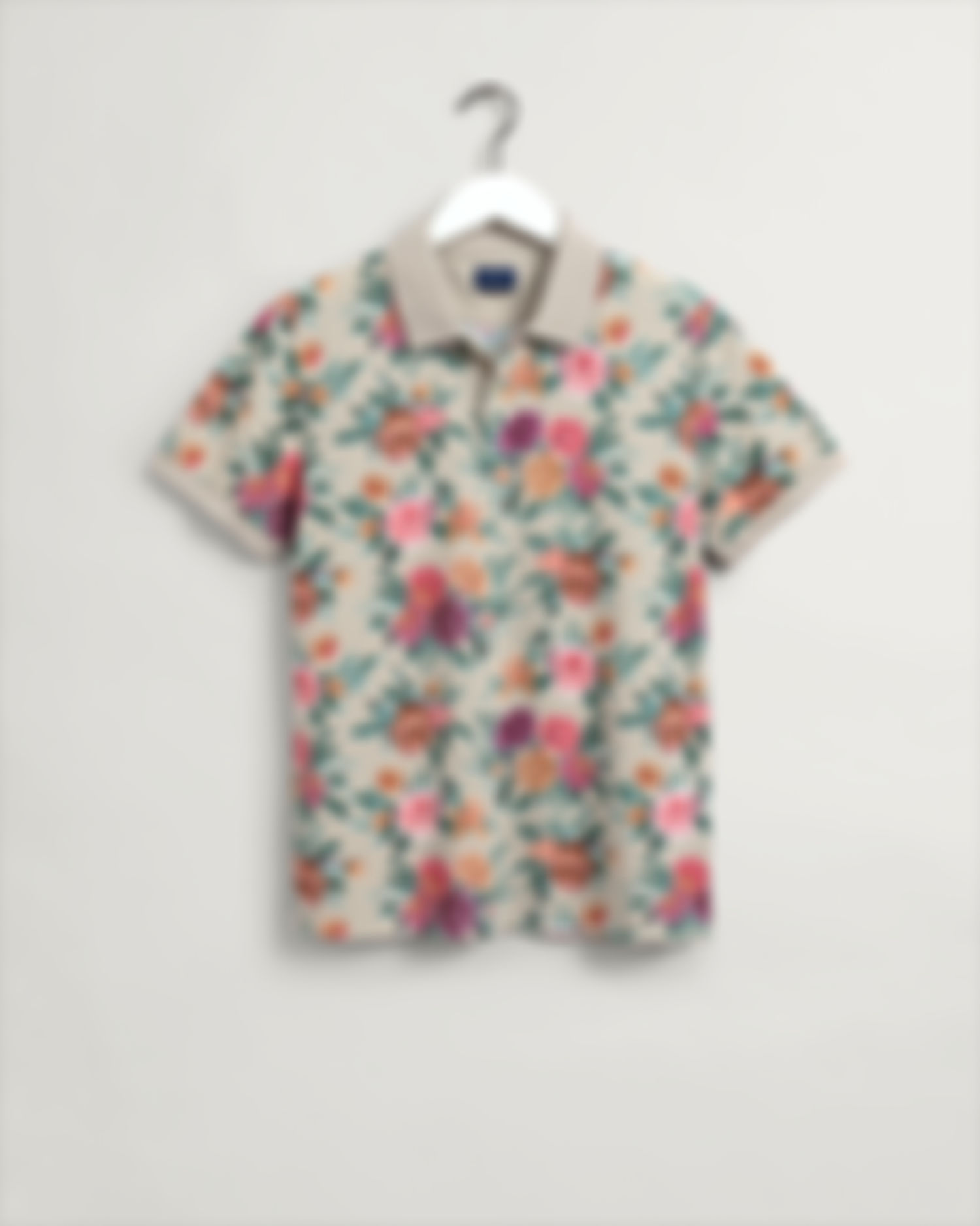 Piquéskjorte med Dahlia-Blomstermønster