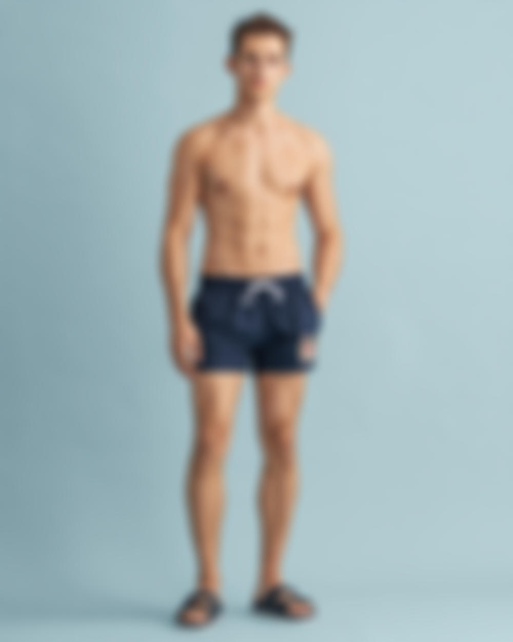 Korte Badeshorts med Broderi