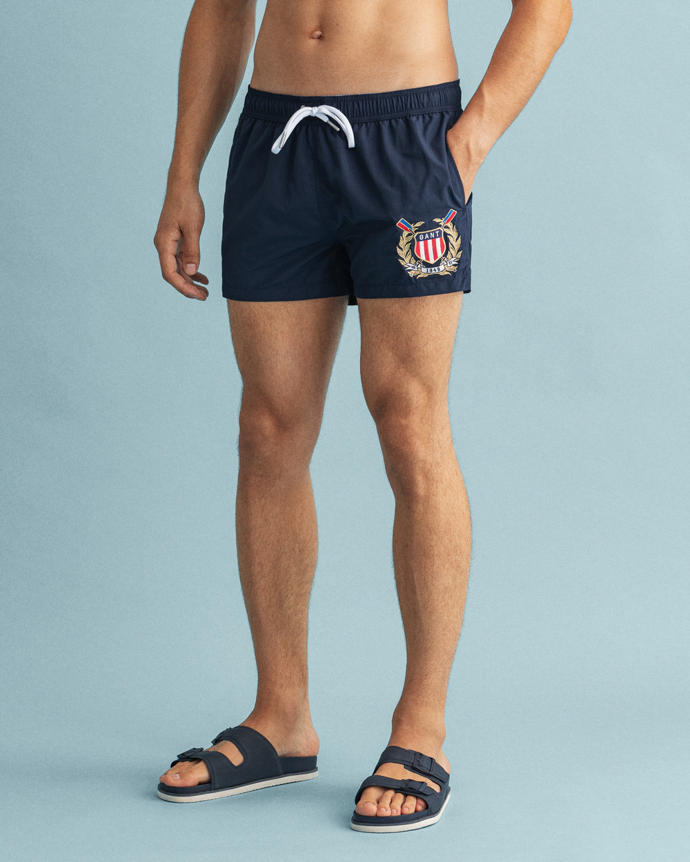 Korte Badeshorts med Broderi