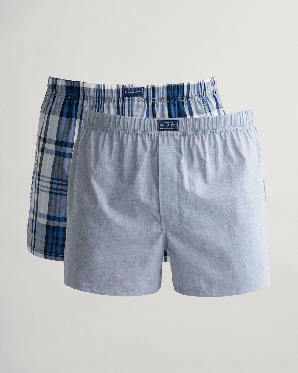 2-Pakning Oxford & Rutete Boksershorts