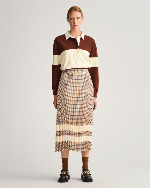 Check Pleated Skirt