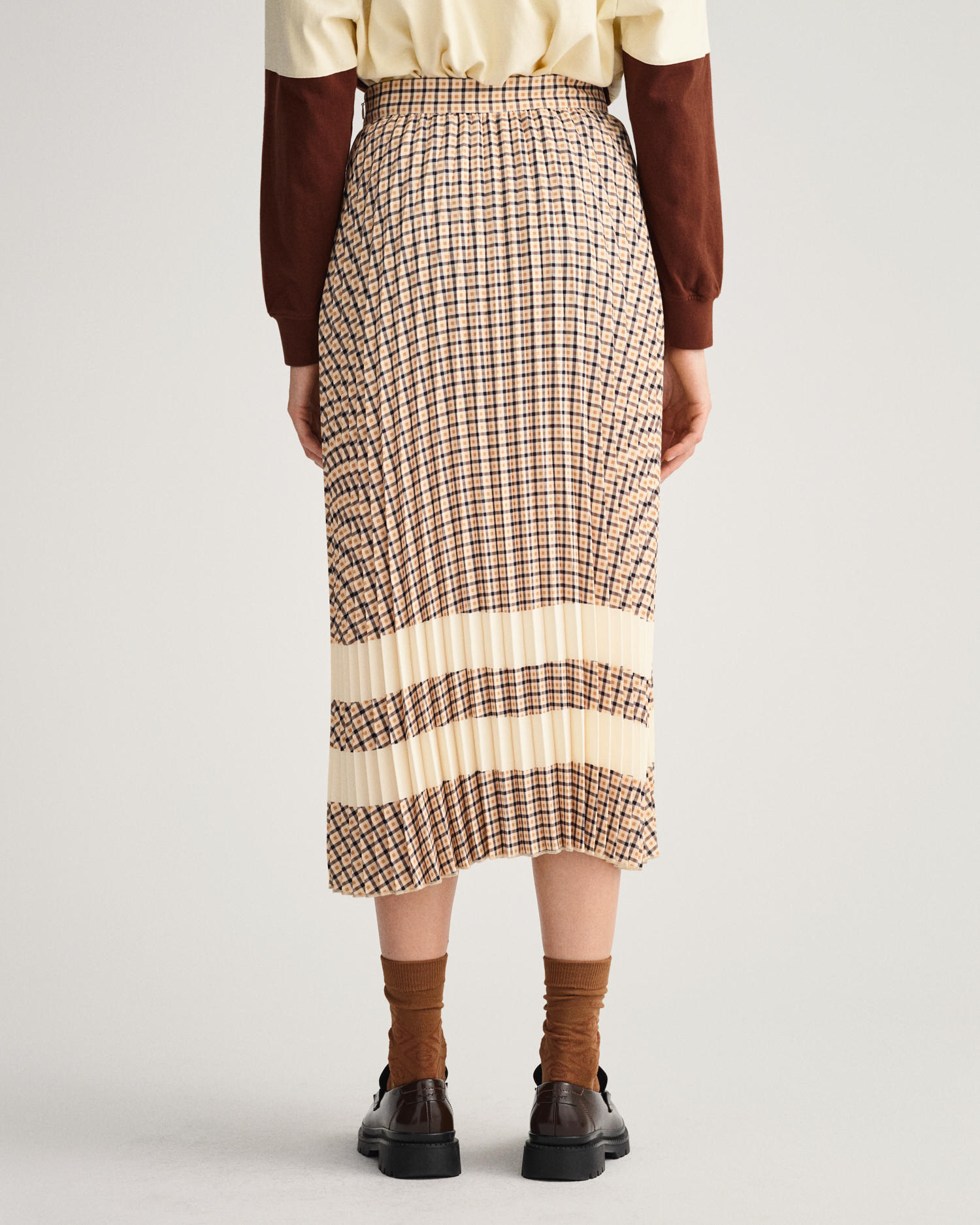 Check Pleated Skirt