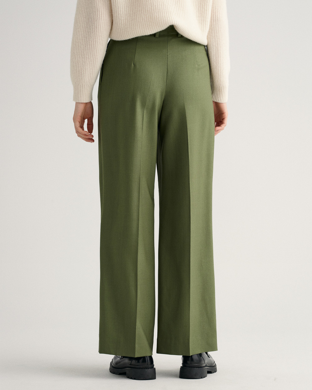 High-Waisted Pleated Wide Pants