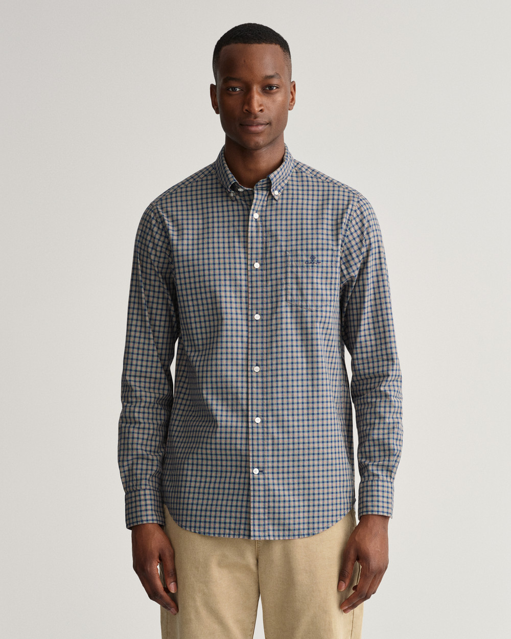 Regular Fit Small Tartan Twill Shirt