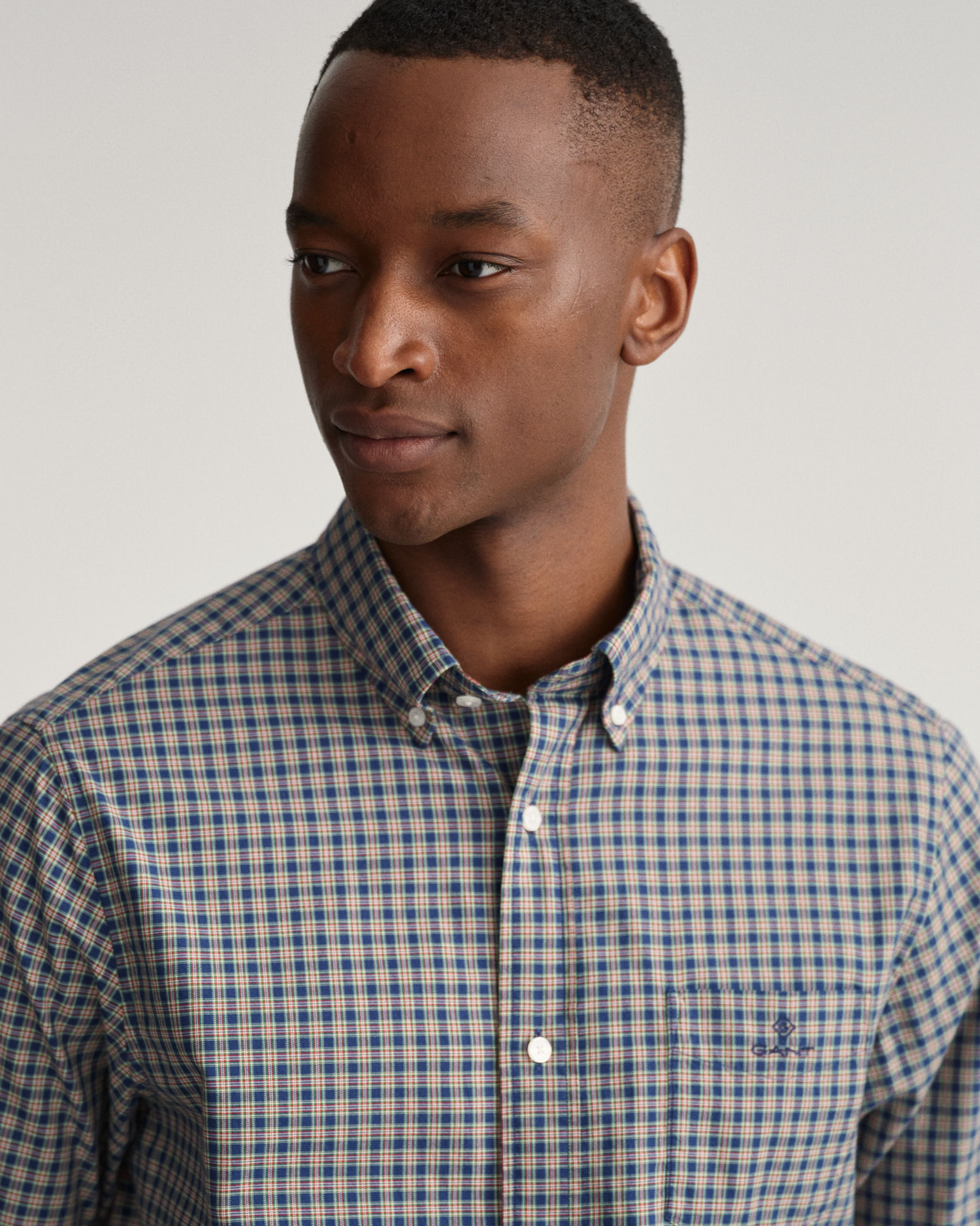 Regular Fit Small Tartan Twill Shirt