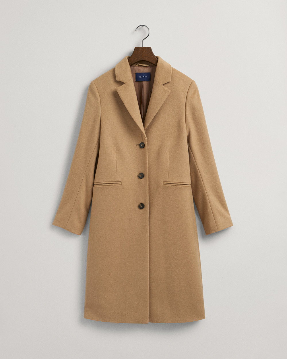Wool Blend Tailored Coat