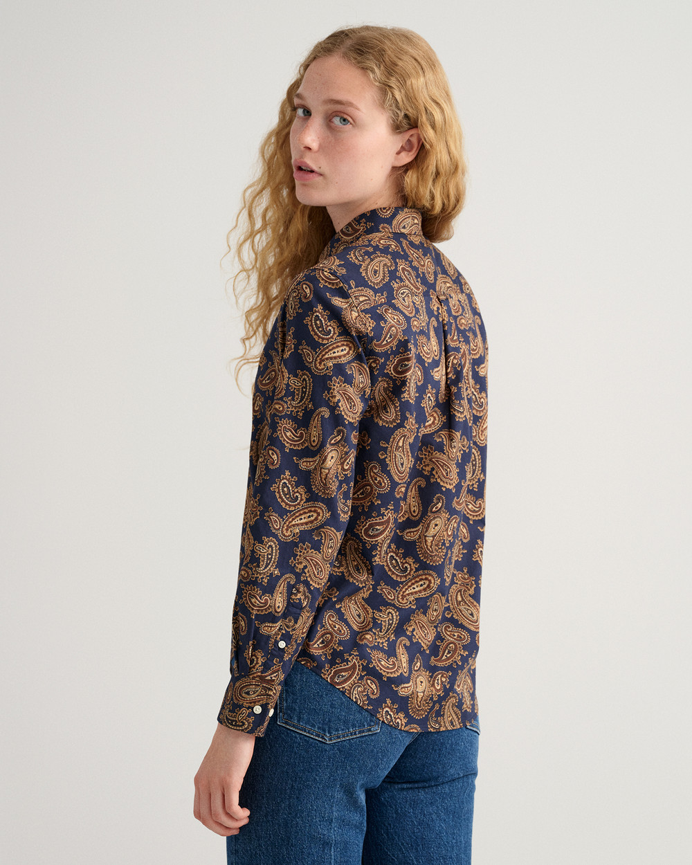 Regular Fit Paisley Cotton Voile Shirt