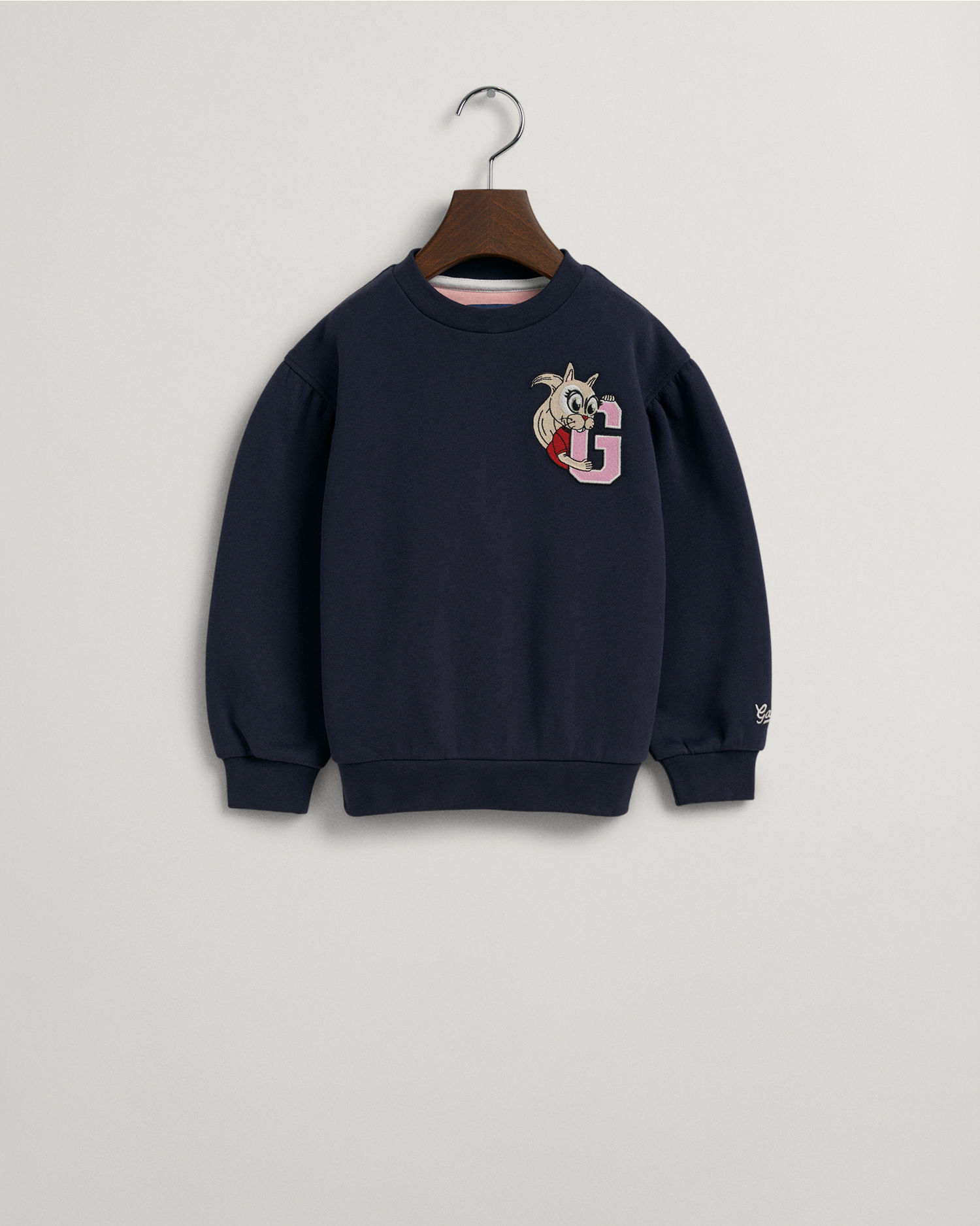 Girls G Squirrel Crew Neck Sweater