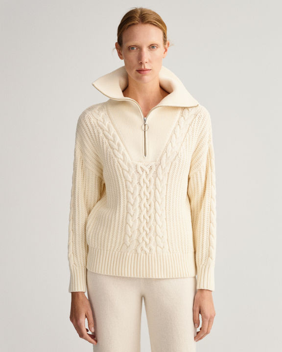 Cable Half-Zip Sweater