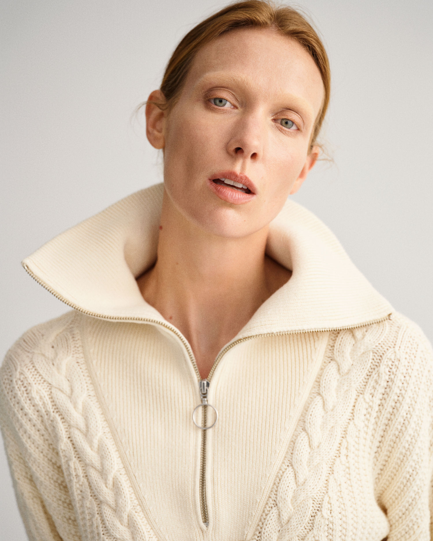 Cable Half-Zip Sweater