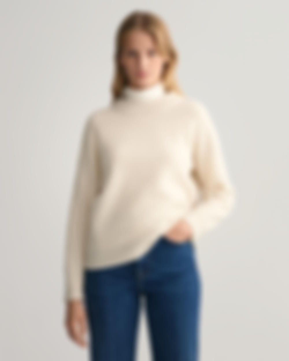 Wool Ribbed Crew Neck Sweater