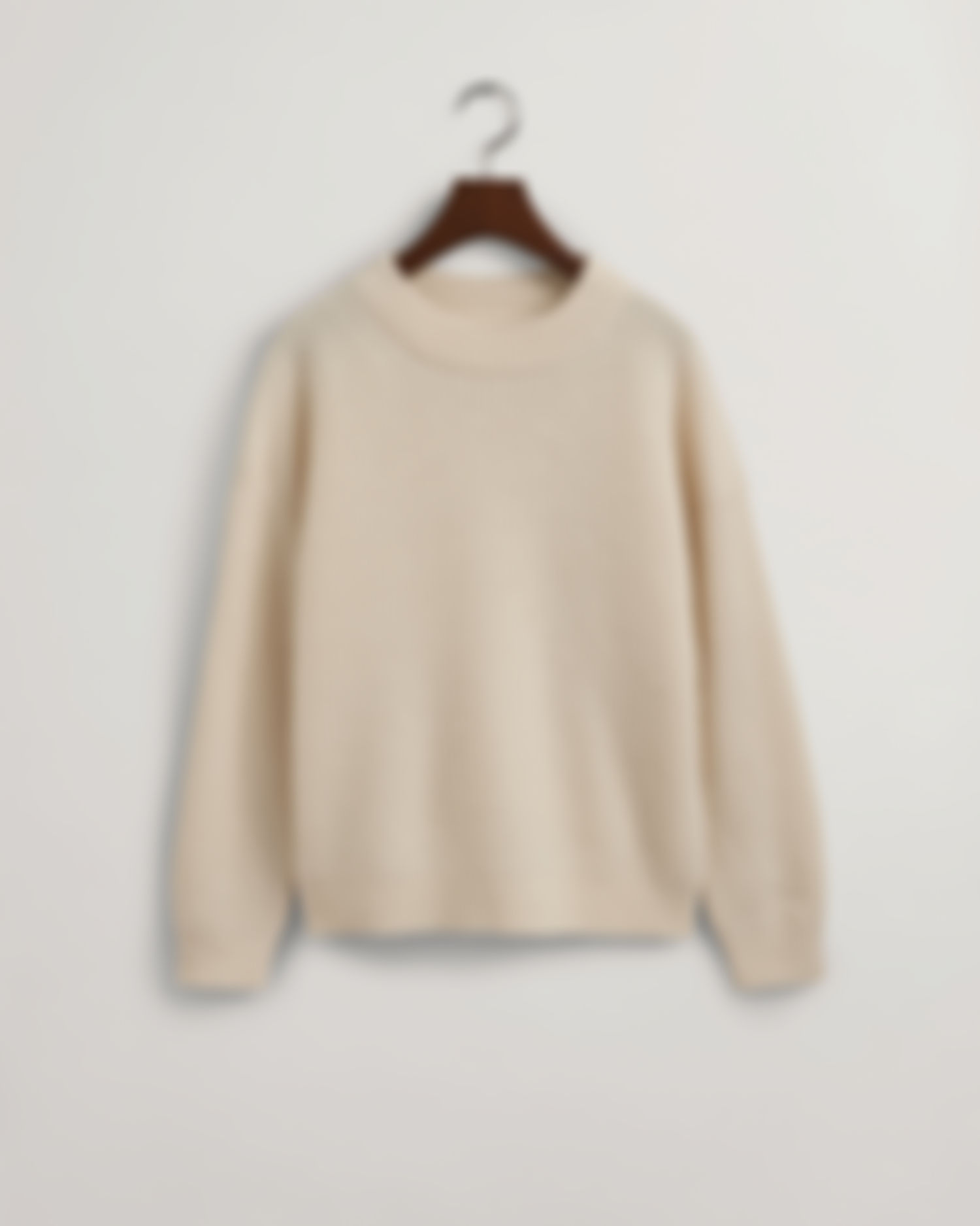 Wool Ribbed Crew Neck Sweater