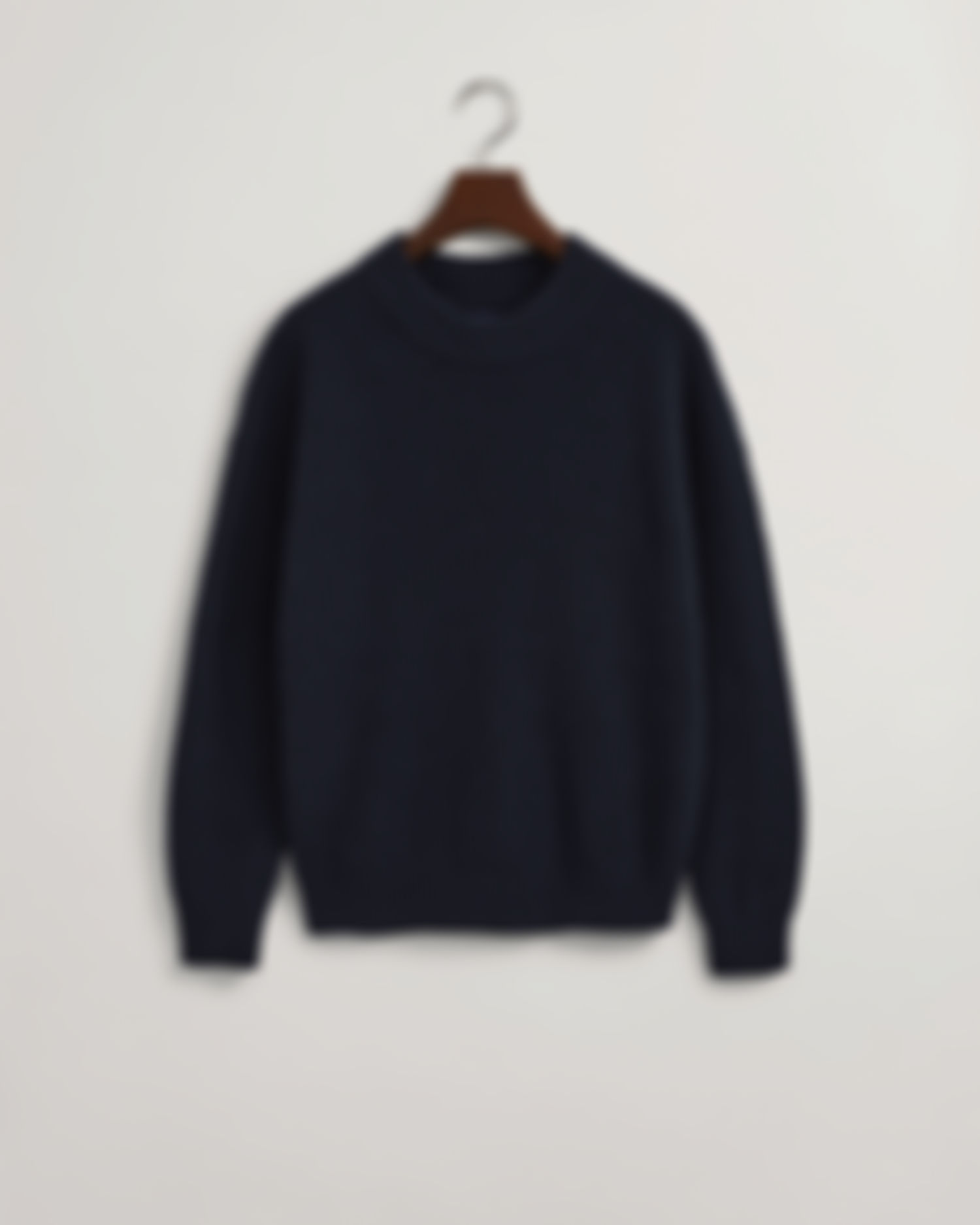 Wool Ribbed Crew Neck Sweater