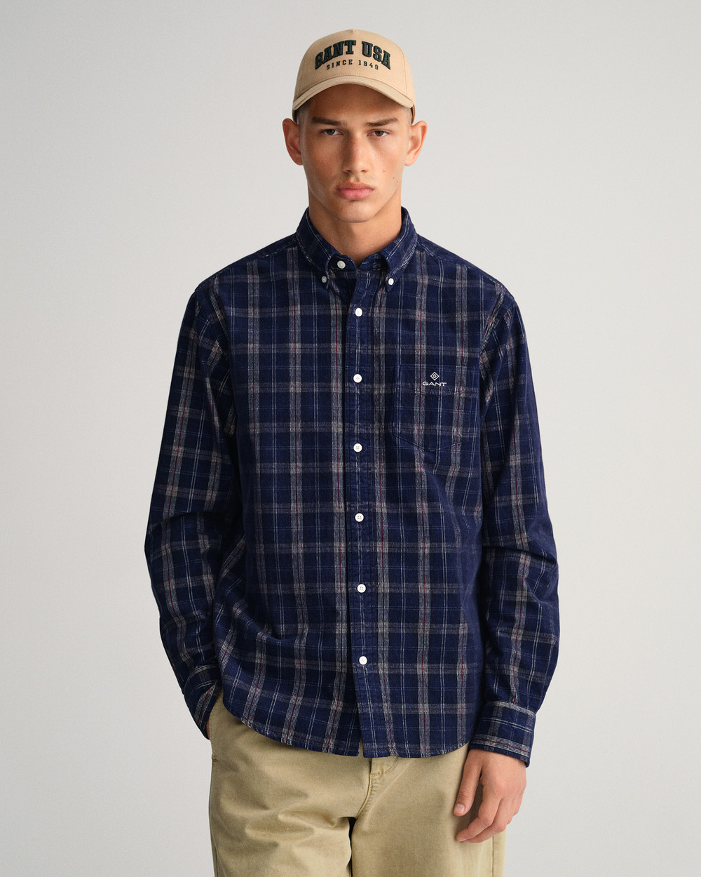 Regular Fit Corduroy Check Shirt