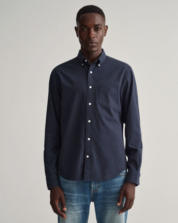 Regular Fit Flannel Melange Shirt