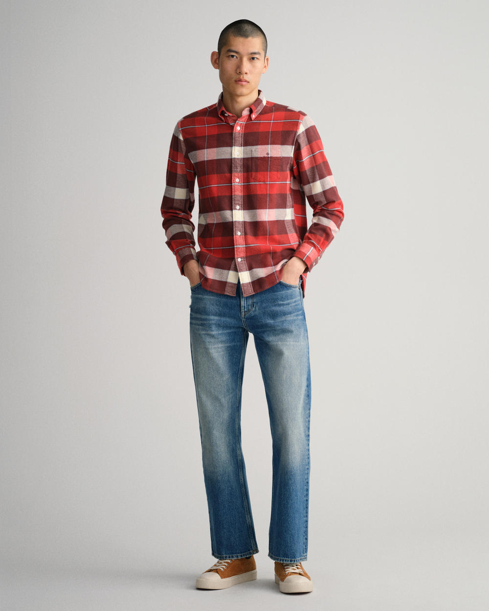 Regular Fit Flannel Plaid Shirt