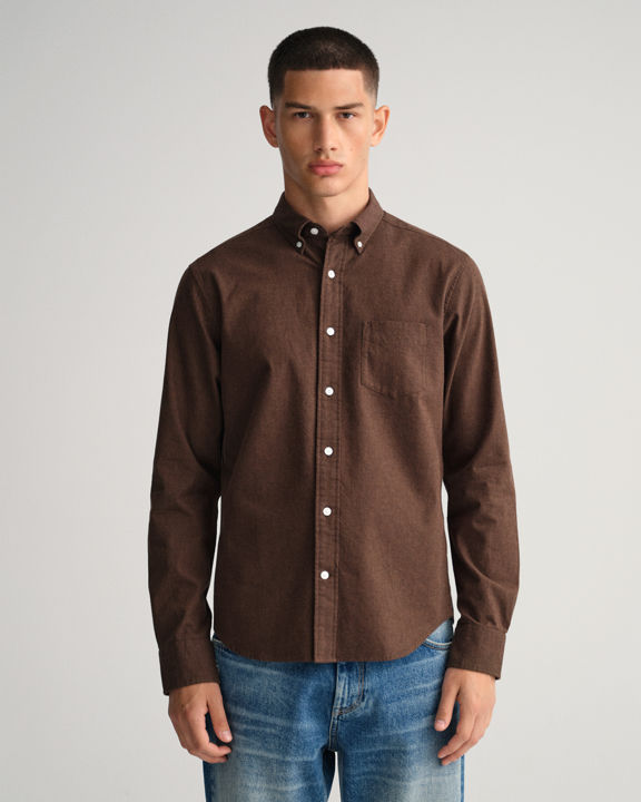 Regular Fit Flannel Melange Shirt