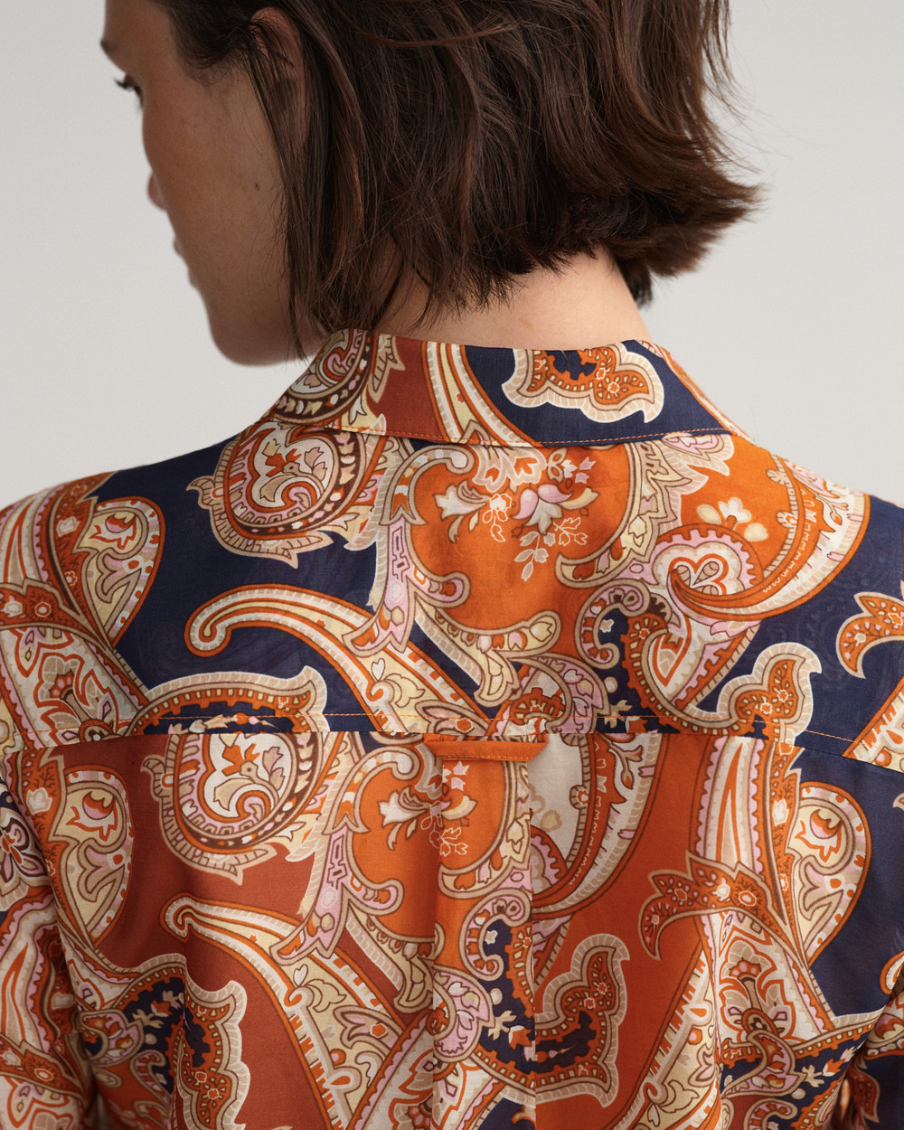 Regular Fit Paisley Cotton Silk Shirt