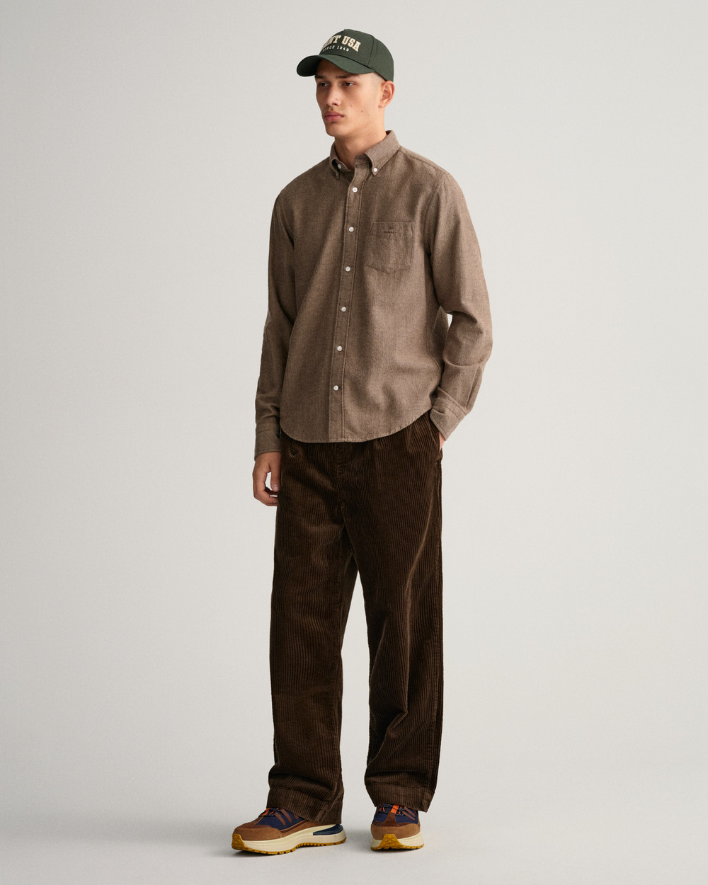 Regular Fit Herringbone Shirt