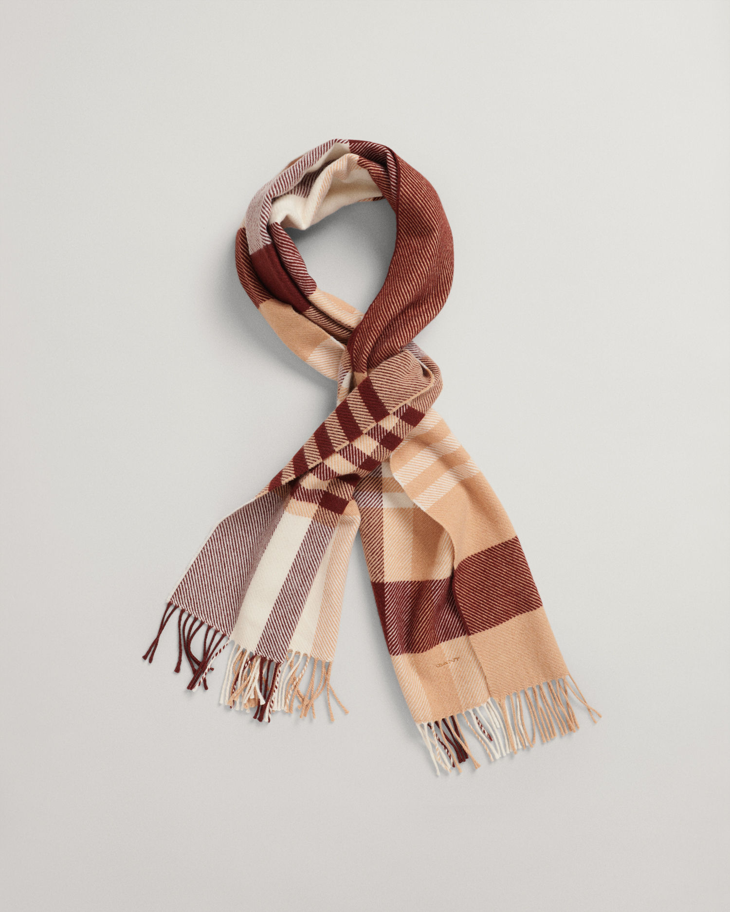 Big Check Wool Scarf