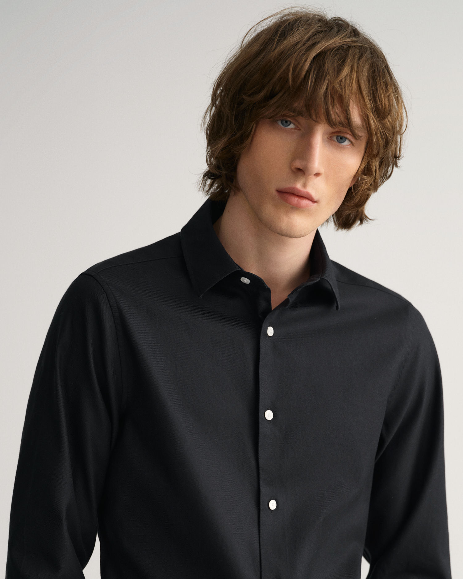 Slim Fit Solid Twill Shirt