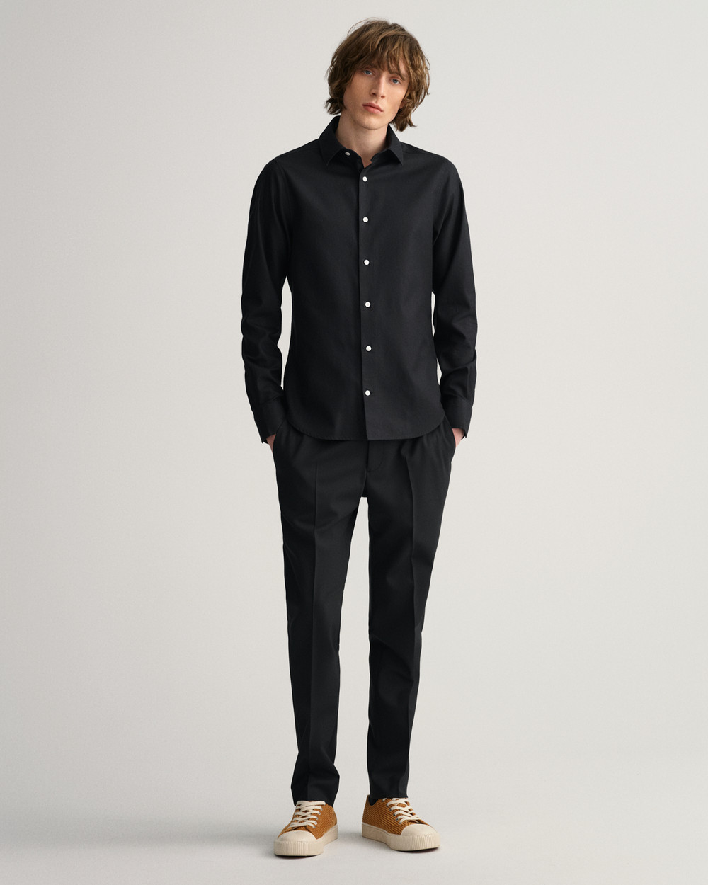 Slim Fit Solid Twill Shirt