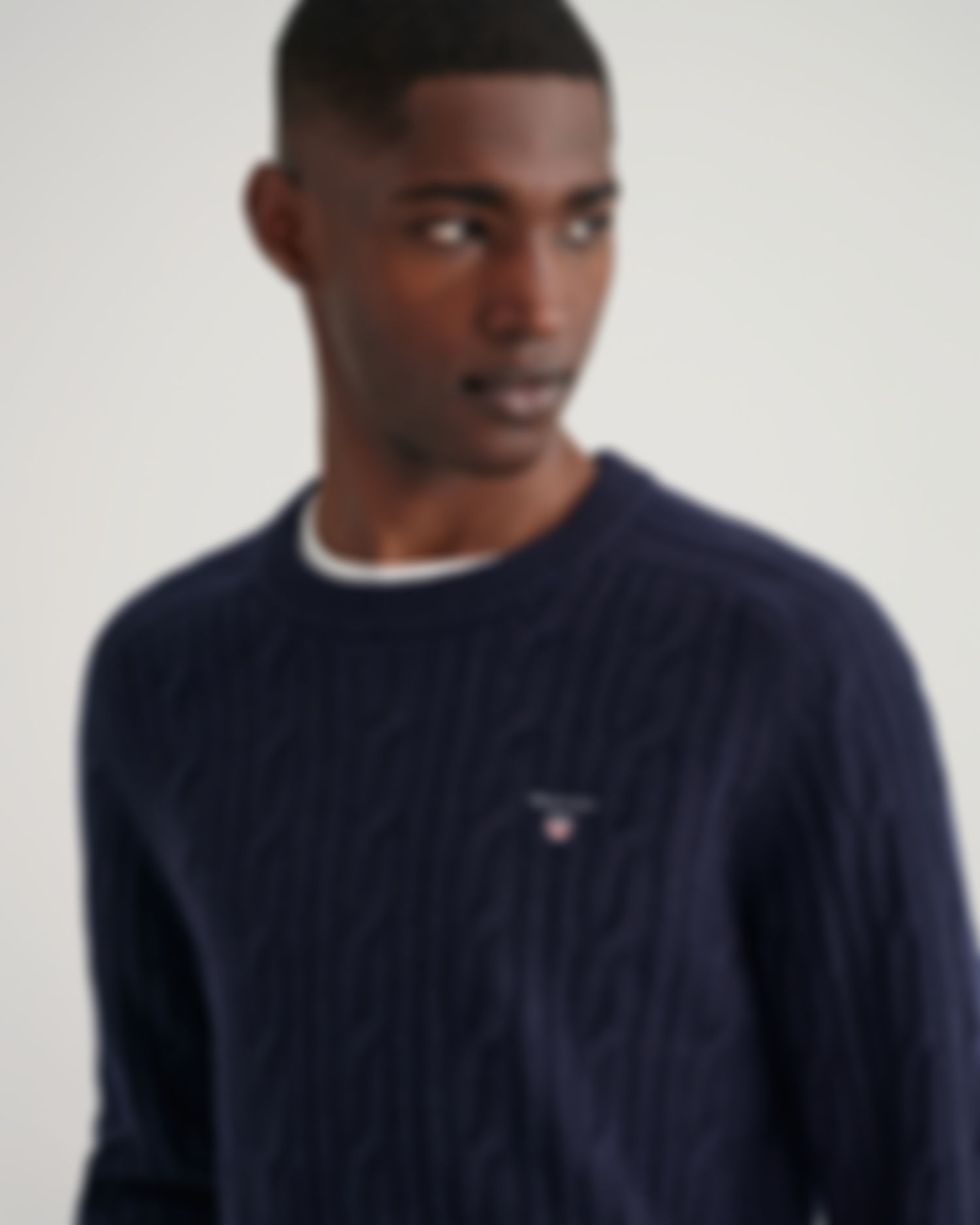 Lambswool Cable Crew Neck Sweater