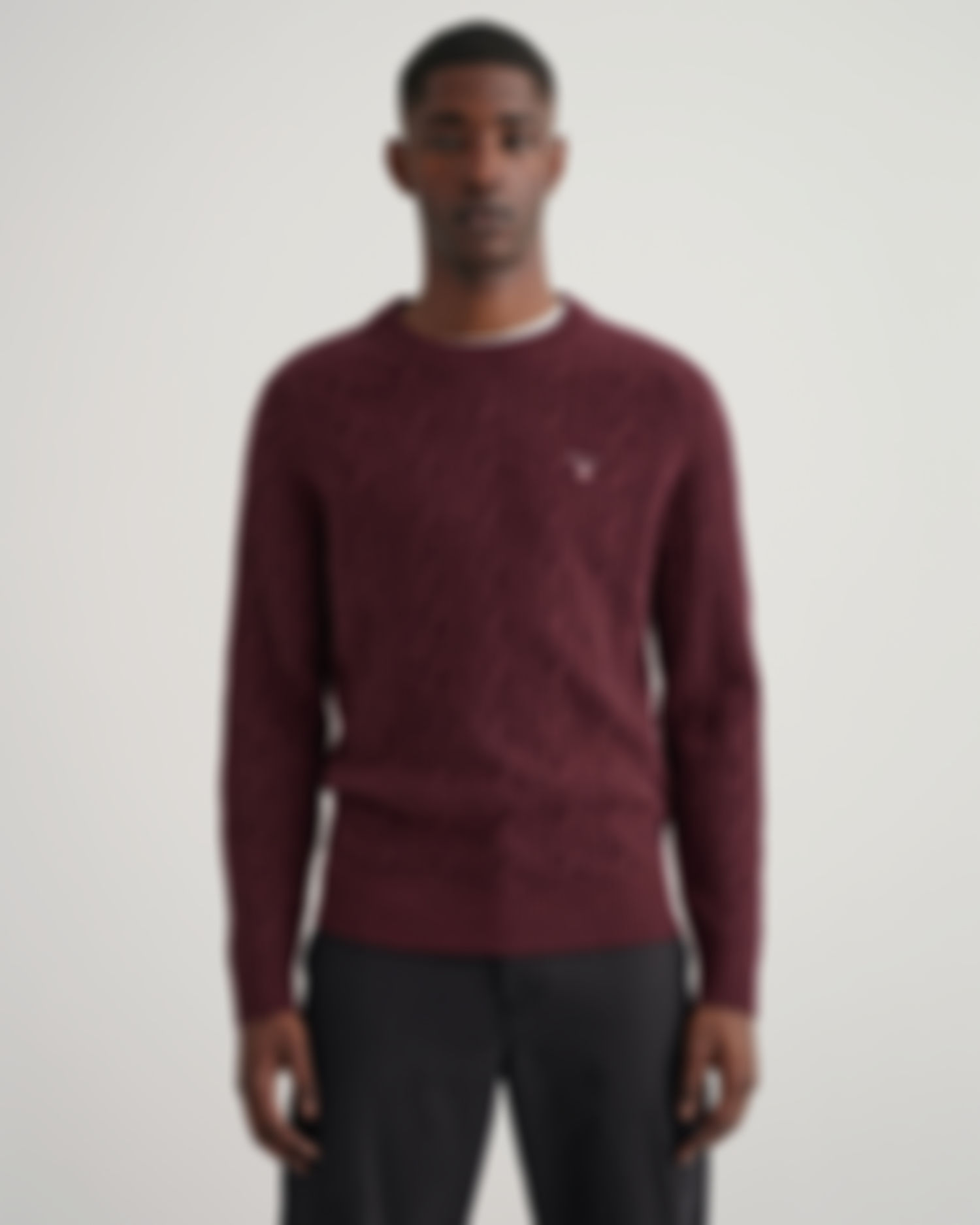 Lambswool Cable Crew Neck Sweater