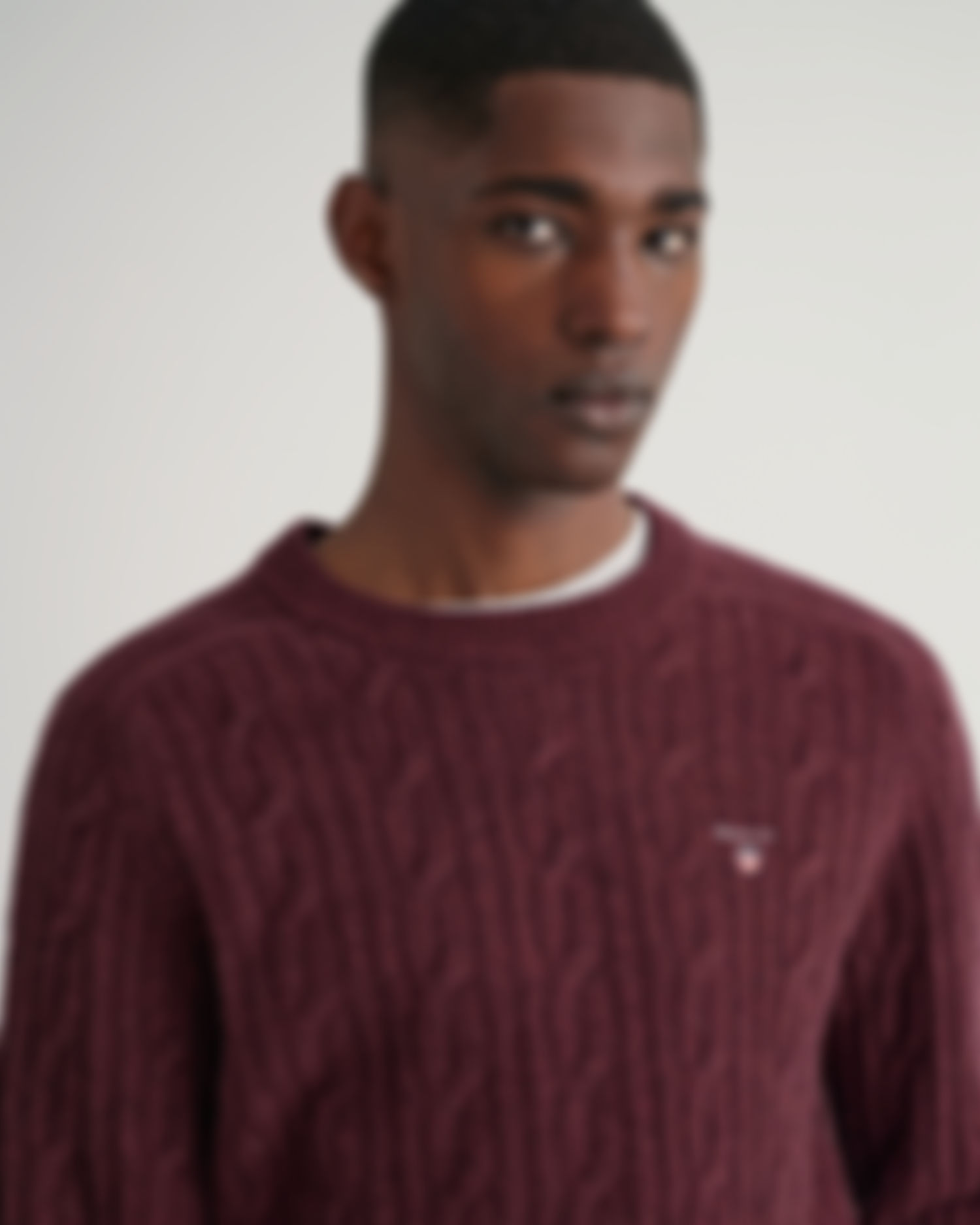 Lambswool Cable Crew Neck Sweater