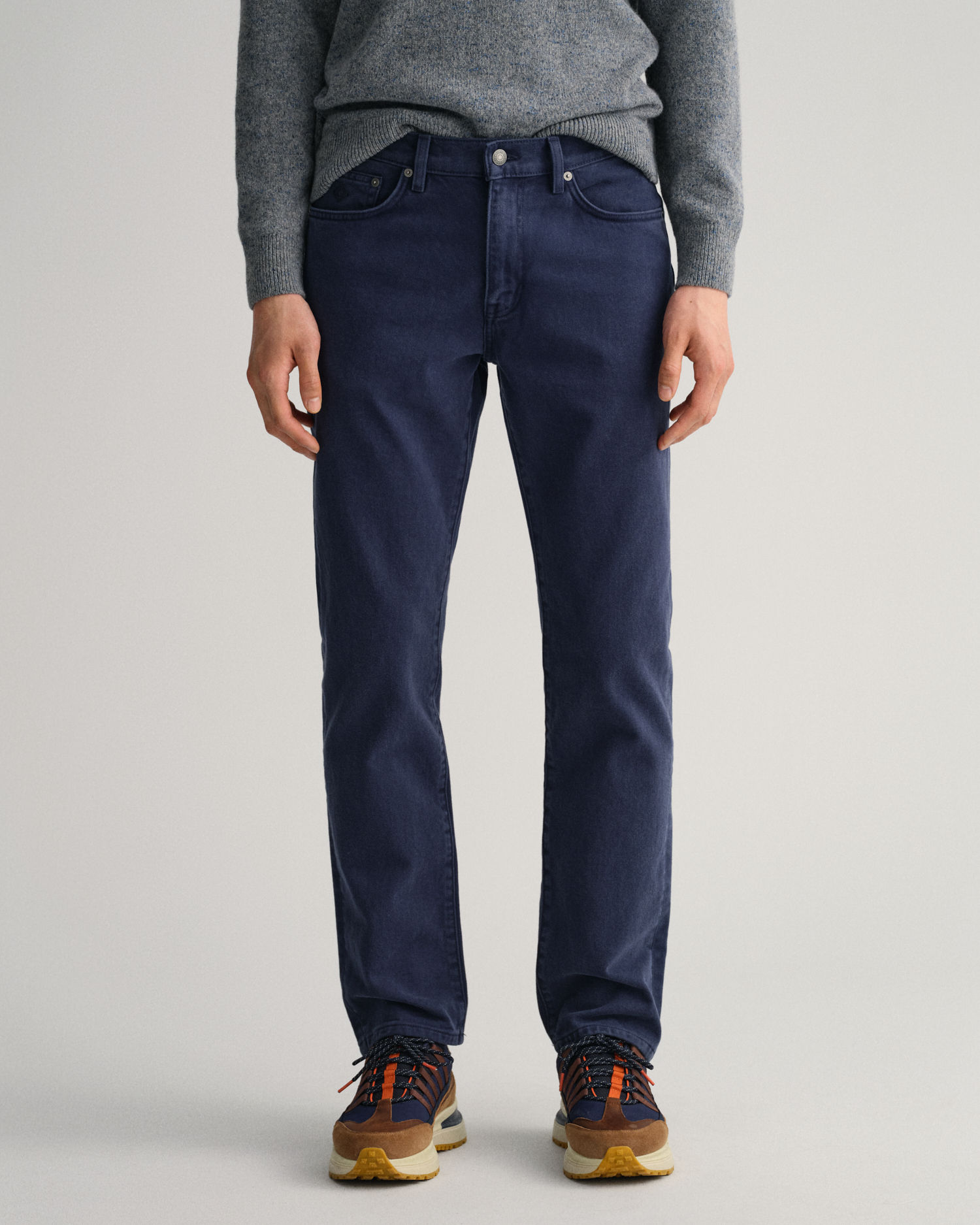 Arley Regular Fit Jeans i Myk Bomullstwill