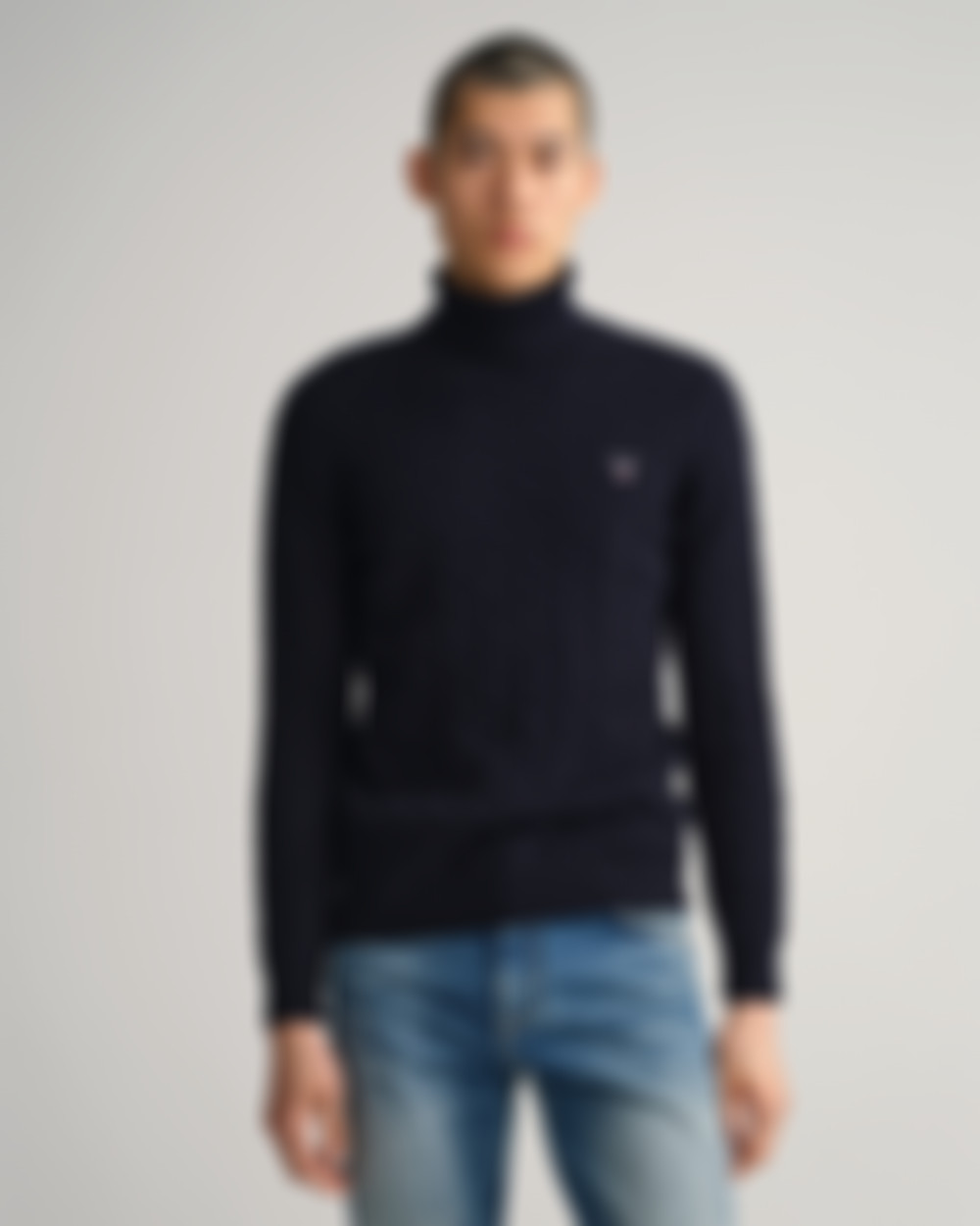 Cotton Cable Turtleneck Sweater