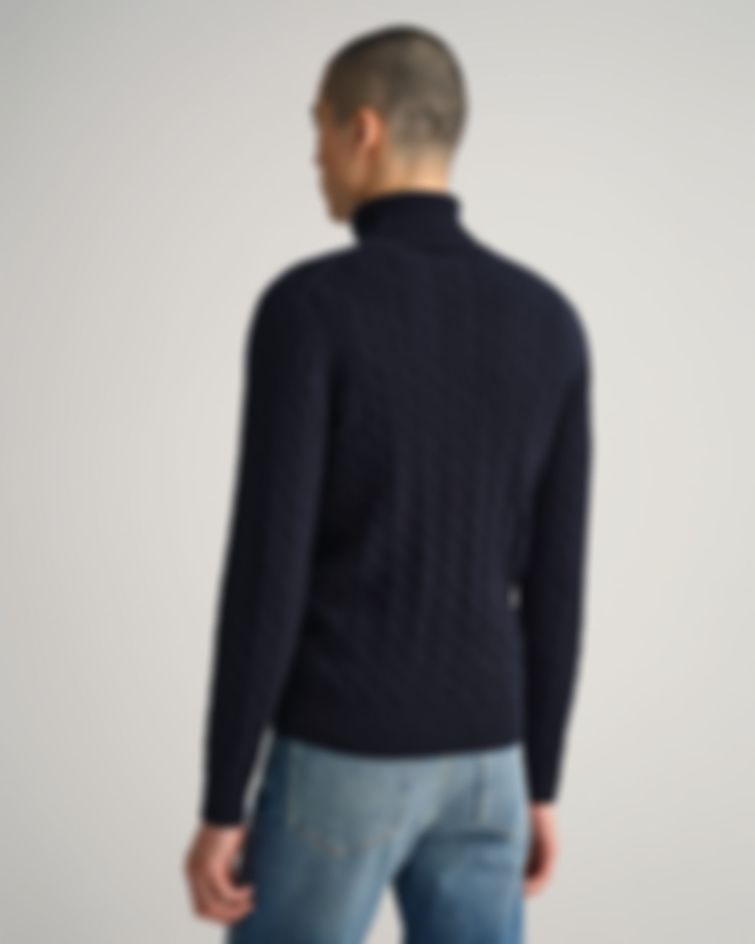 Cotton Cable Turtleneck Sweater