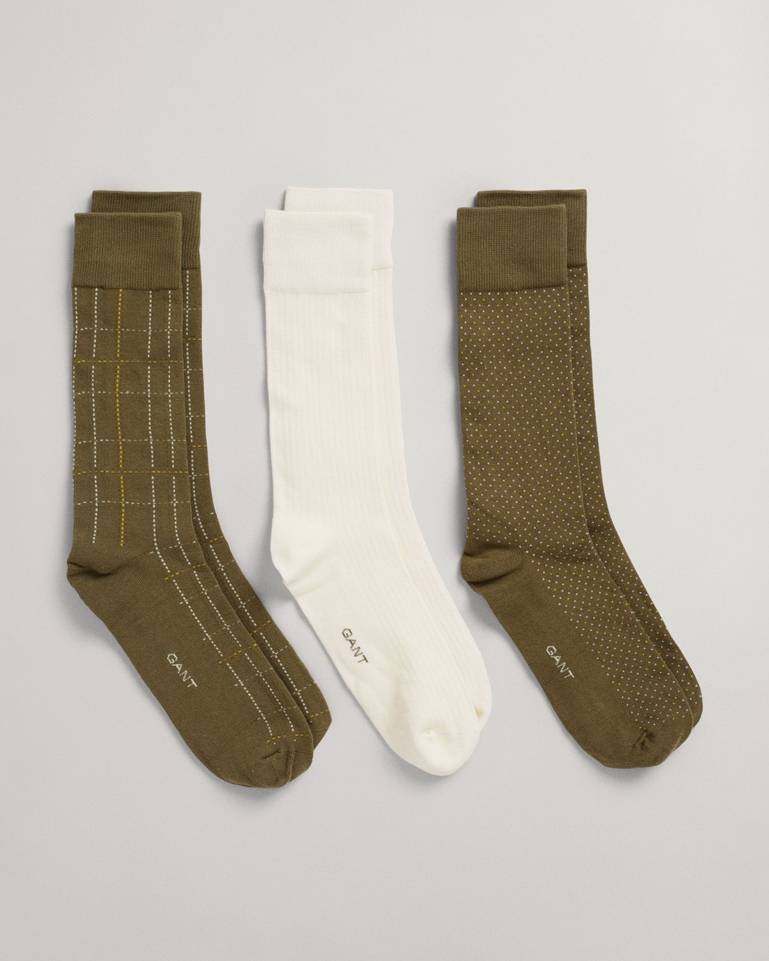 3-Pack Check Socks With Gift Box