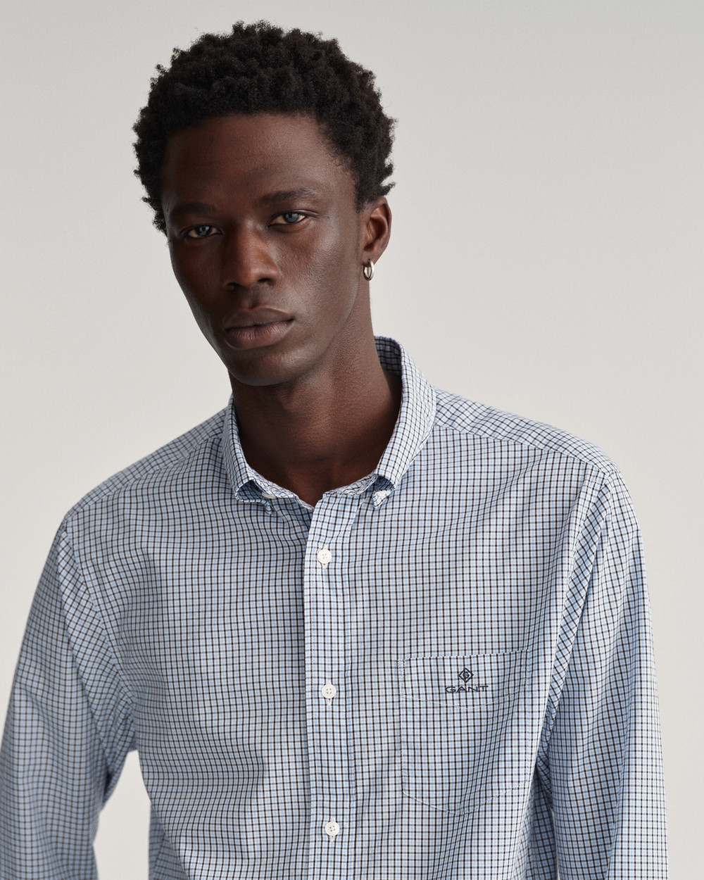 Regular Fit Poplin Micro Gingham Shirt