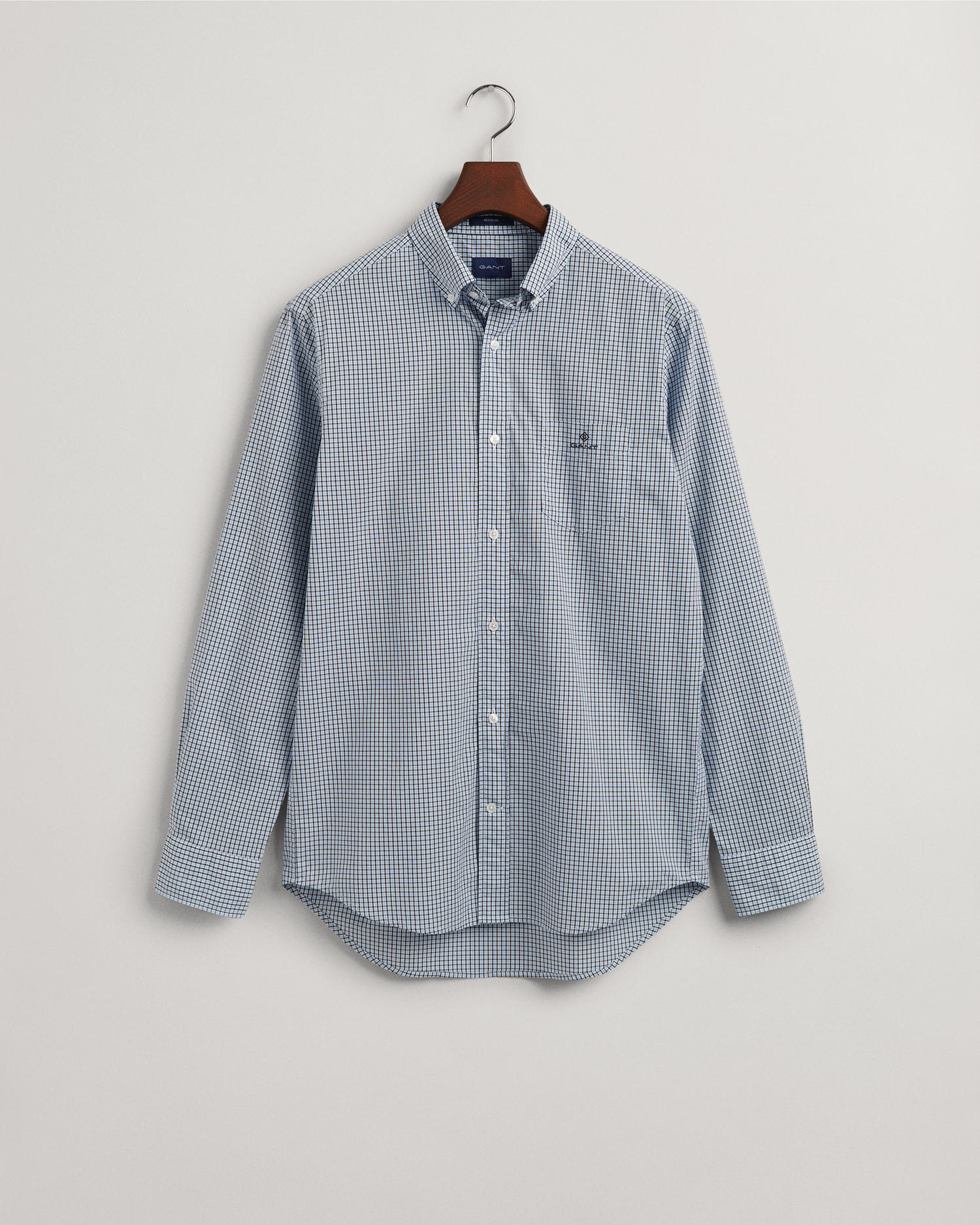 Regular Fit Poplin Micro Gingham Shirt