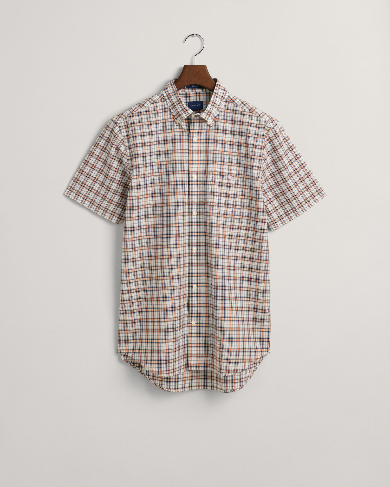 REG POPLIN MICRO CHECK SS SHIRT