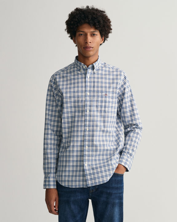 REG POPLIN MICRO CHECK SHIRT