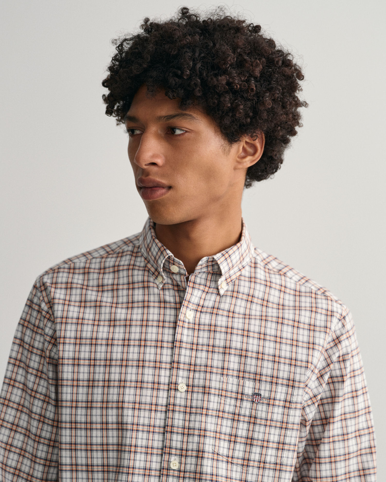 REG POPLIN MICRO CHECK SHIRT