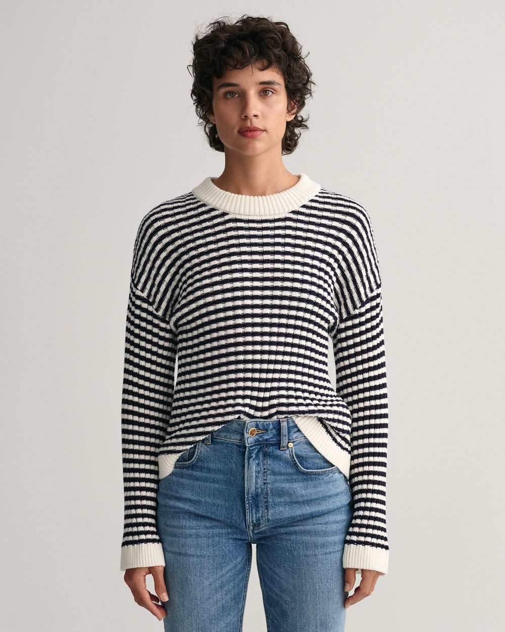 STRIPE BOMULLRIBB C-HALS