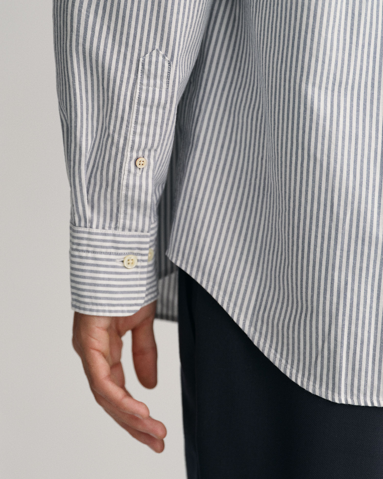 Oxfordskjorte med Striper i Regular Fit
