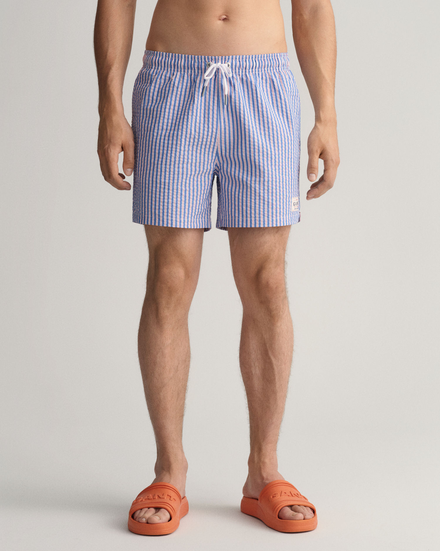 Classic Fit Seersucker Swim Shorts