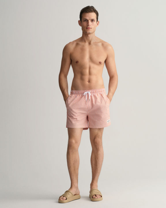 Classic Fit Seersucker Swim Shorts