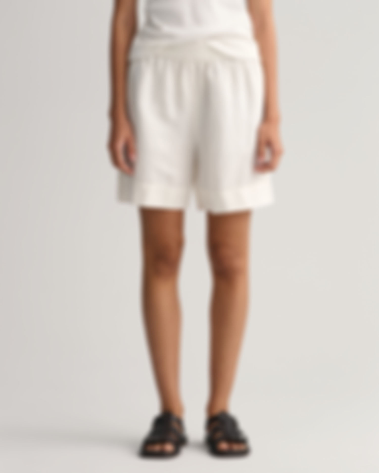 Pull-On Shorts i Lin- og Viskoseblanding