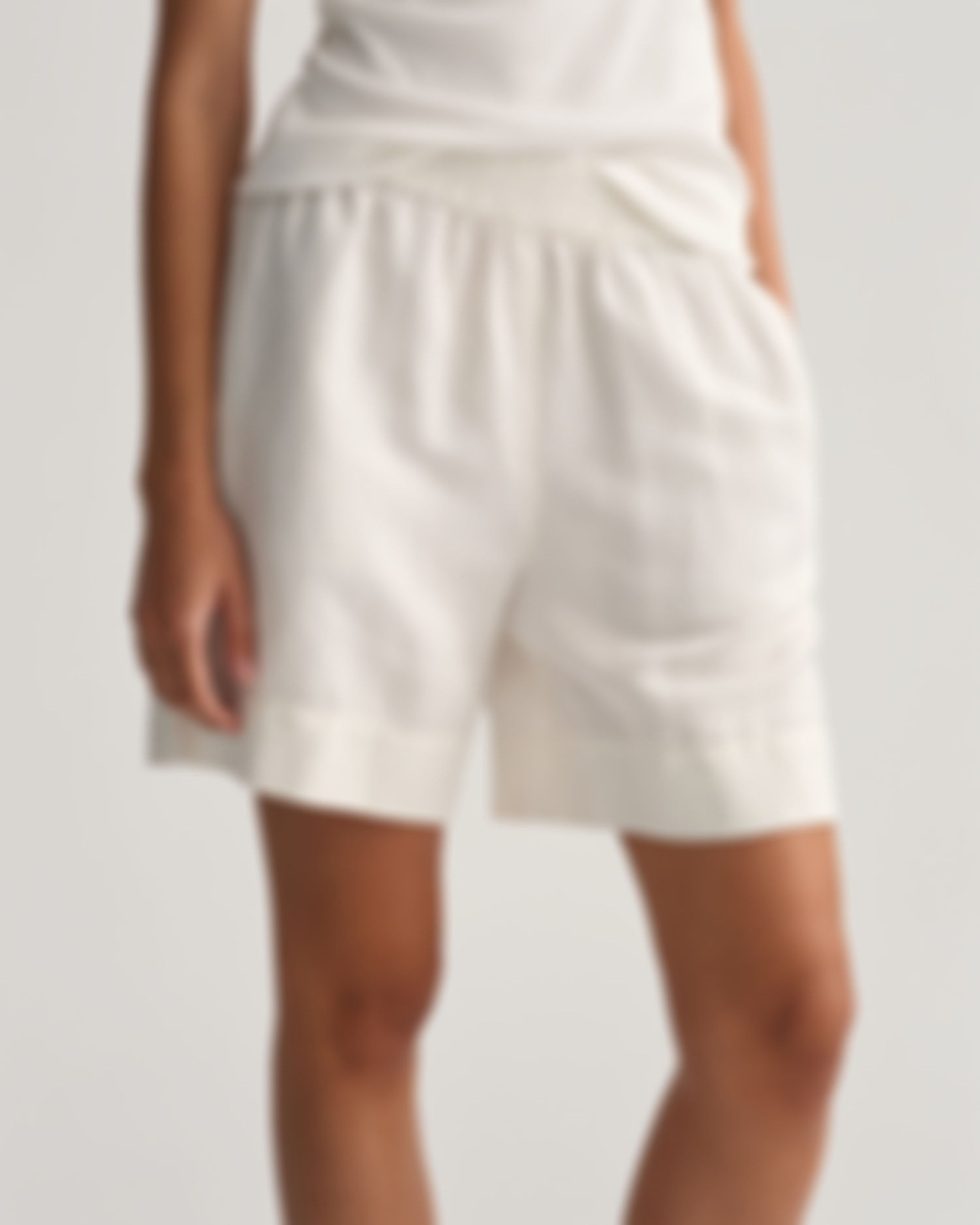 Pull-On Shorts i Lin- og Viskoseblanding