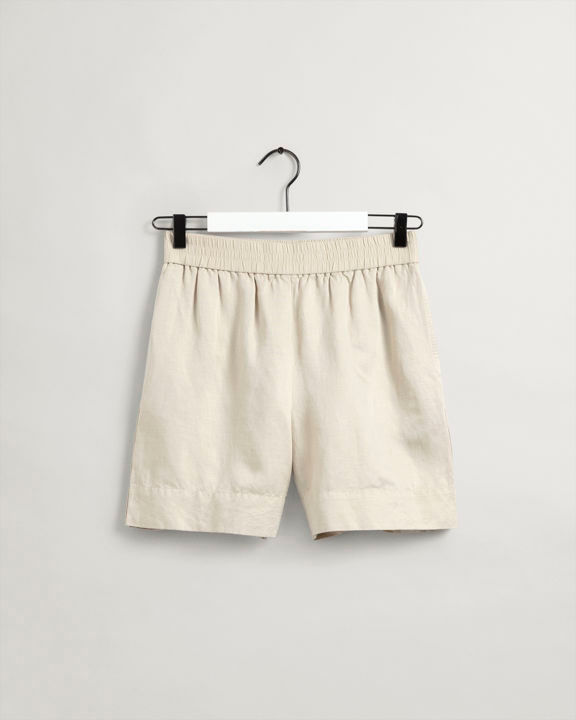 Pull-On Shorts i Lin- og Viskoseblanding