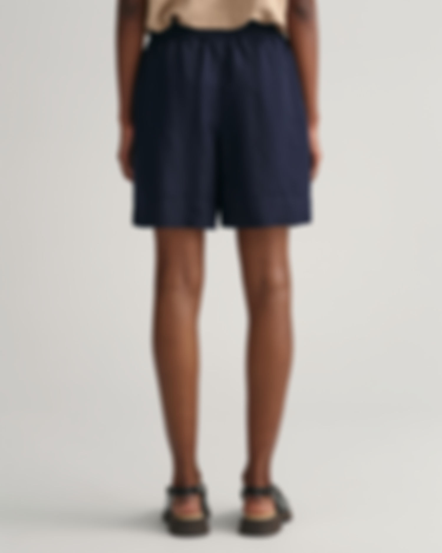 Pull-On Shorts i Lin- og Viskoseblanding