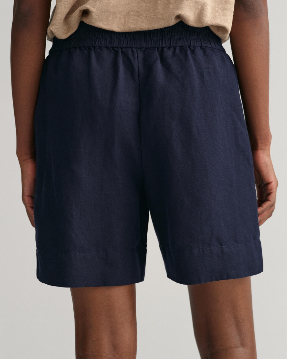 Pull-On Shorts i Lin- og Viskoseblanding