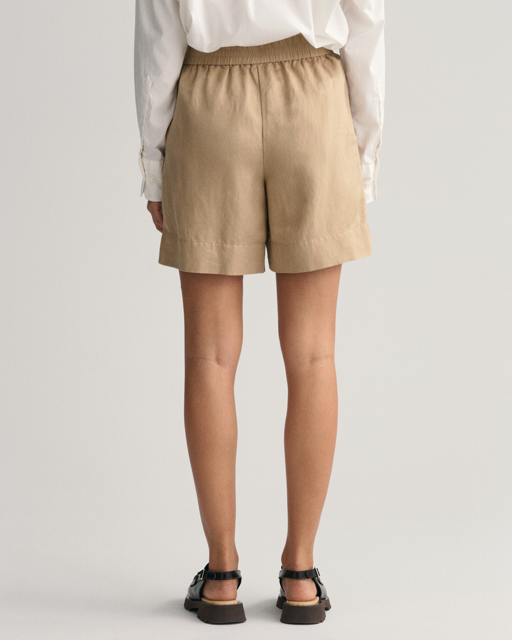 Pull-On Shorts i Lin- og Viskoseblanding