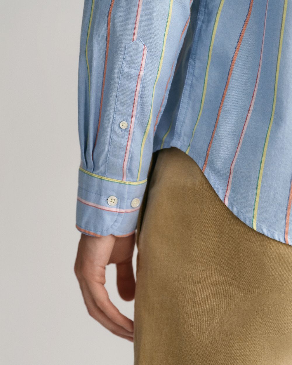 Oxford Skjorte 'Aabjørn' - Dark Olive/White Pin